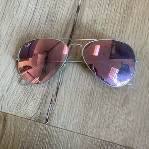 Pink Ray-Ban Aviator sunglasses